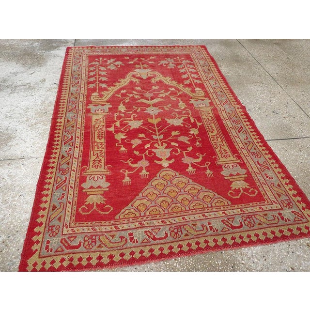 Galerie Shabab Collection Early 20th Century Turkish Oushak Throw Rug For Sale In New York - Image 6 of 8