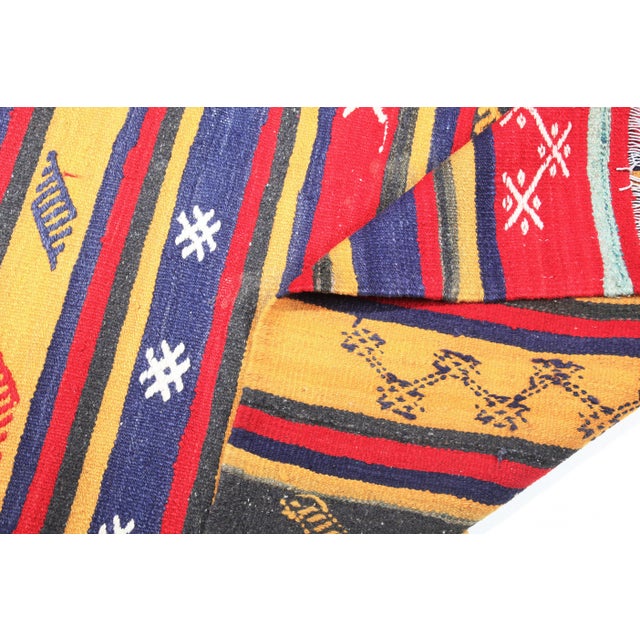 1970s Vintage Kilim Rug - 4' 2'' X 7' 7'' For Sale - Image 12 of 12