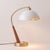 Nova Luna Bella Boomerang Table Lamp - Walnut/Brass, White/Gold Shade For Sale - Image 4 of 7