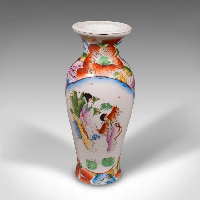 This is a small vintage decorative posy vase. A Japanese, hand painted flower pot, dating to the late Art Deco period,...