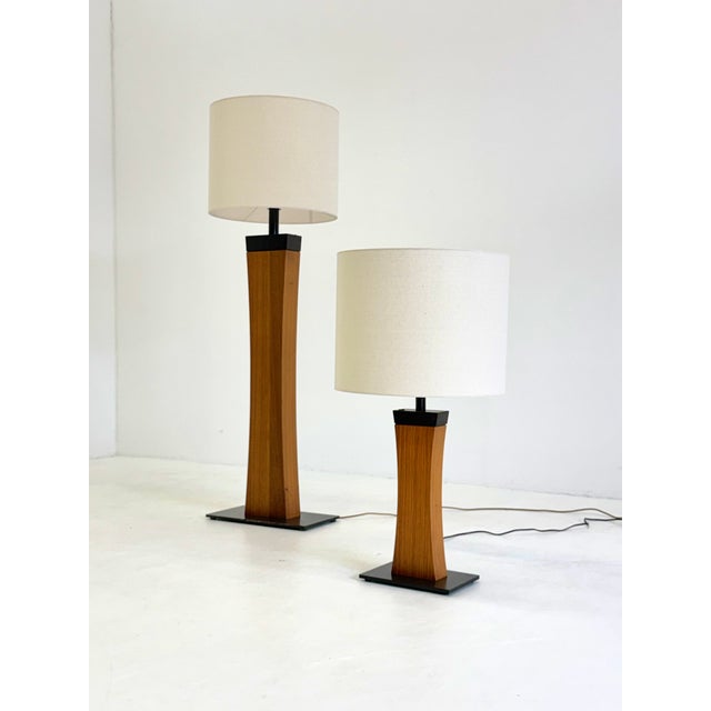 Mid-Century Modern Italian Teak Table Lamp, 1970s For Sale - Image 6 of 17