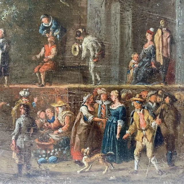 Flemish Artist, Figurative Scene, 1600, Oil on Panel For Sale - Image 3 of 9
