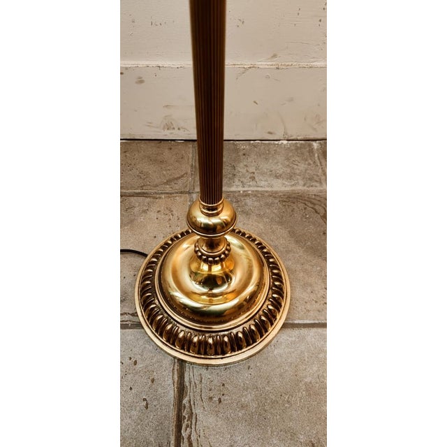 Brass and Opal Glass Floor Lamp For Sale - Image 18 of 18