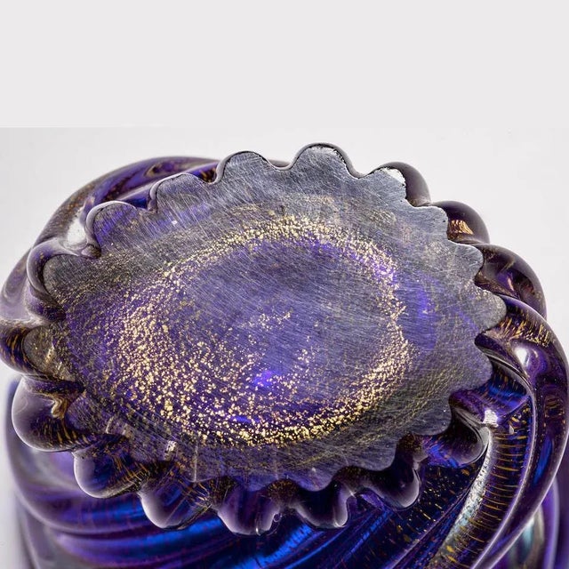 Ritorto Vase with Gold Leaf by Archimede Seguso, 1955 For Sale - Image 10 of 13