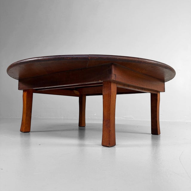 Round Wooden Chabudai Low Table, Japan, 1930s For Sale - Image 12 of 12