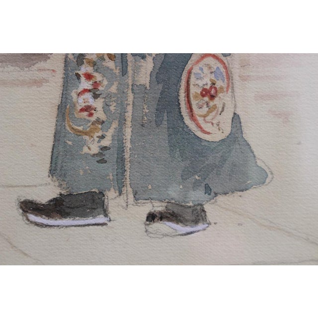 Robert Taylor Pritchett, Temple Official, 1882, Watercolor & Pencil, Framed For Sale - Image 13 of 16