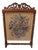 Large Victorian Carved Mahogany and Painted Fire Screen For Sale