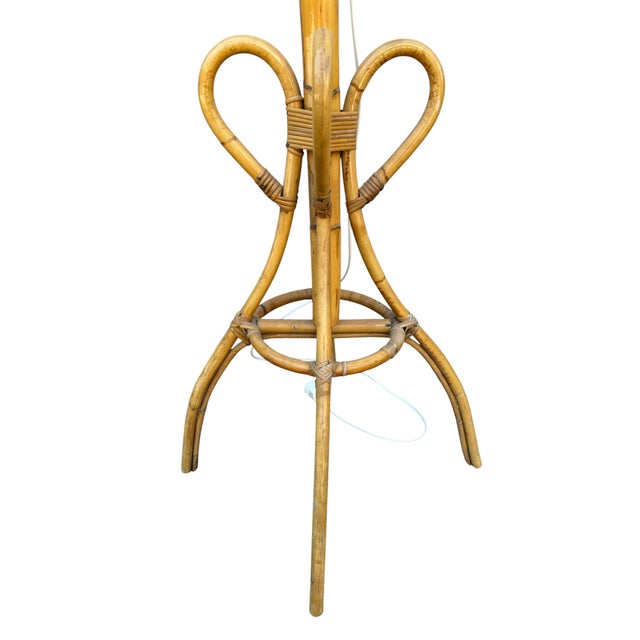 Vintage French Table Lamp in Rotin, 1960s For Sale - Image 4 of 13