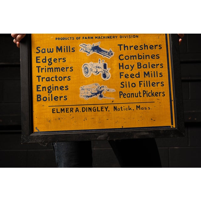 Antique Frick Machinery Framed Trade Sign For Sale - Image 4 of 5