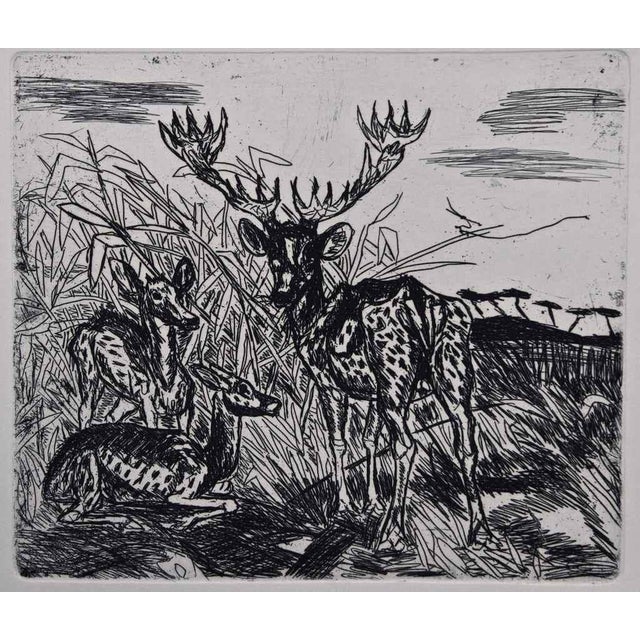 Etching and drypoint on paper. Not signed nor numbered. Very good condition. This piece is attributed to the mentioned...