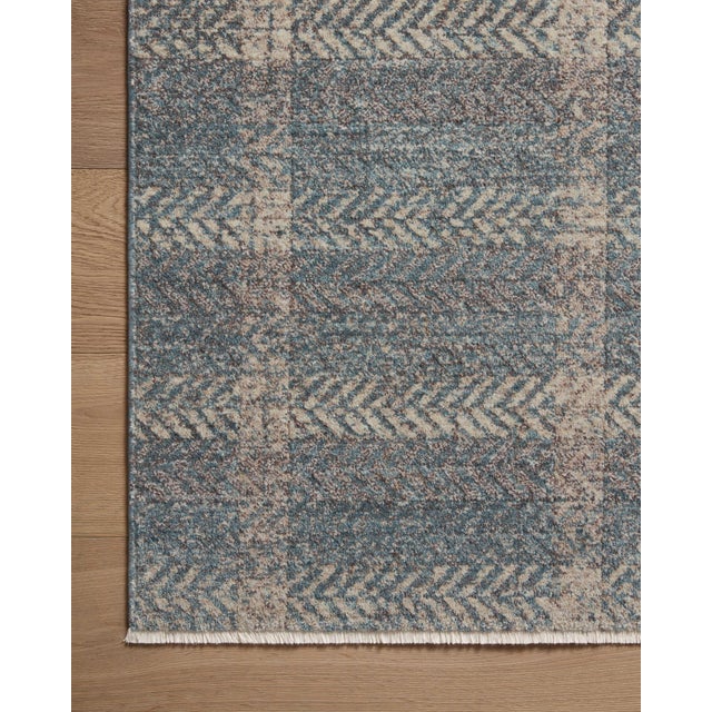 Loloi Rugs Angela Rose x Loloi Ember Blue / Beige 2'-7" x 10'-0" Runner Rug For Sale - Image 4 of 6