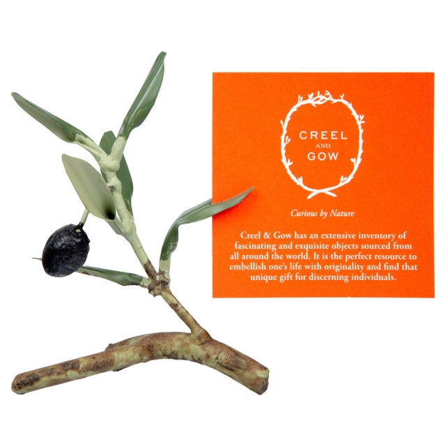 Olive Branch Place-card Holder: Handmade in Provence, France. Measures: 2" X 3" X 4"