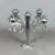 Five-Light Chrome and Metal Candlestick, 1970s For Sale - Image 4 of 11