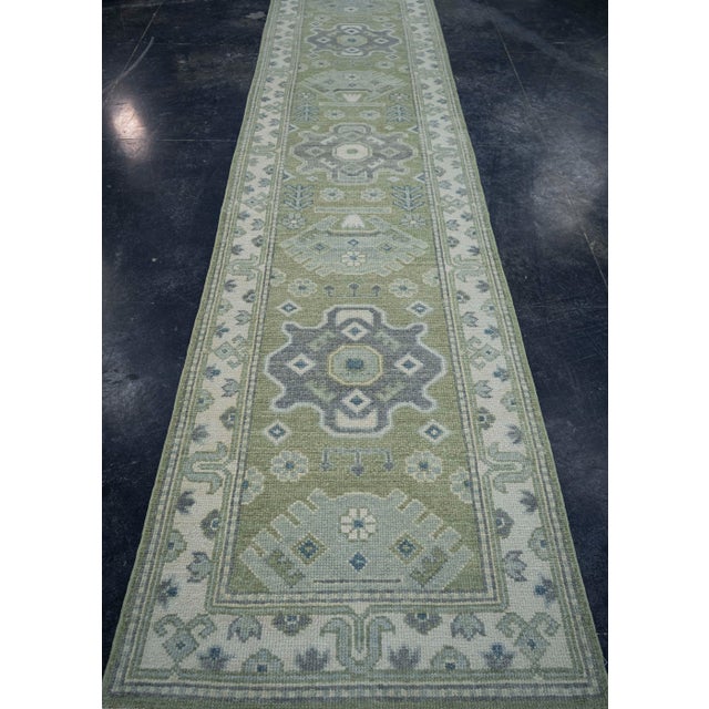 Turkish Oushak Rug 3' x 12'3" #19225 Explore a curated collection of hallway runners, wool rugs, and handmade masterpieces...