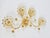 1970s Large Gilt Brass & Crystals Flower Wall Light from Palwa, 1970s For Sale - Image 5 of 15