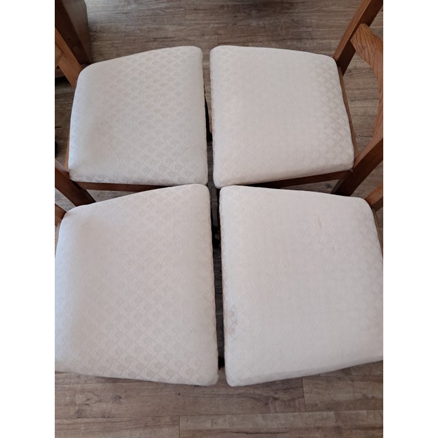 Brown Vintage French Country Dining Chairs in Oak, 1980, Set of 4 For Sale - Image 8 of 18