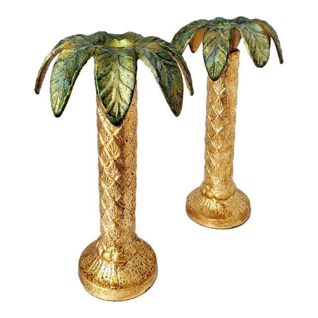 Palm Candlesticks Candle Holders For Sale