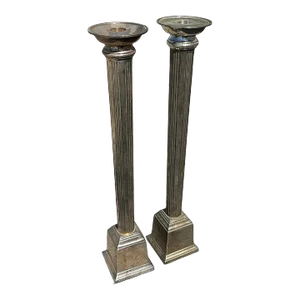 20" High Style Roman Colum Candlestick Holder, Pair