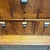 Antique Mahogany 9 Drawer File Cabinet Credenza W/ Art Deco Pulls & Metal Straps For Sale - Image 9 of 14