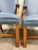 Blue Vintage Chippendale Style Blue Leather and Nailhead Executive Armchairs - Pair For Sale - Image 8 of 11