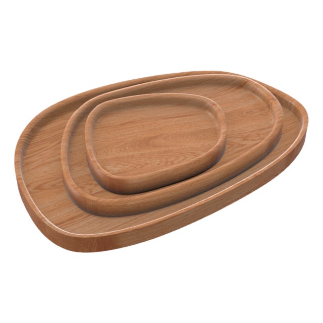 Nest Solid Oak Set of Serving Boards (Set of 3) For Sale