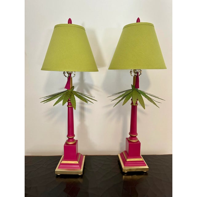 Vintage Palm Tree Lamps - a Pair For Sale - Image 12 of 12