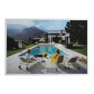 "Poolside Gossip" Contemporary Authorized C-Print After Slim Aarons, Framed, 40"x30" For Sale