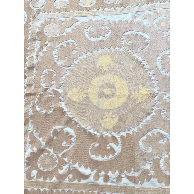 Hand-Embroidered Suzani from Uzbek, circa mid-1960s. Dimension; 49'' x 52'' inches / 125 x 132 cm / 4'1'' x 4'4''...