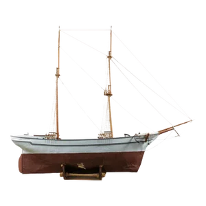 19th Century Swedish Ship Model on Stand