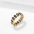 Nina Zhou Jewelry Nina Zhou Royal Blue Oval Sapphire Eternity Band in 14k Yellow Gold (All Sizes Available) For Sale - Image 4 of 8