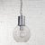 Mid 20th Century Mid Century Modern Pendant Light Chrome & Smoked Glass Open Globe Chrome Chain For Sale - Image 13 of 13