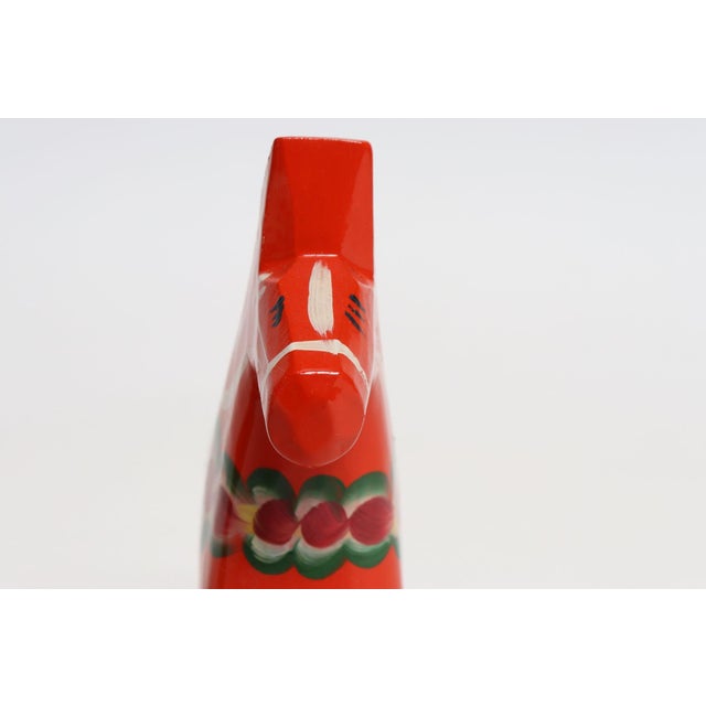 Wood Mid-Century Scandinavian Modern Hand-Painted Dala Horse From Färnäs Sweden For Sale - Image 7 of 13