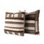 Mid-Century Modern Brown Striped Kilim Pillow Cover 20'' X 20'' - Set of Two For Sale - Image 3 of 4