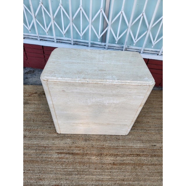 Stone Vintage Travertine Stone Base Table For Sale - Image 7 of 11