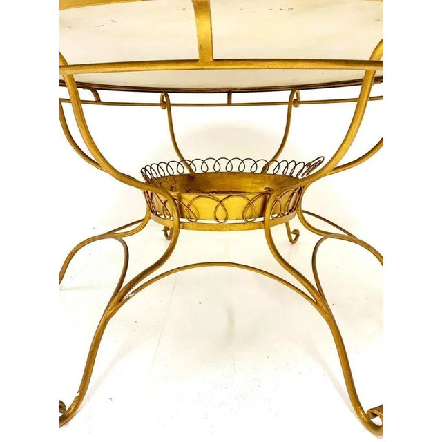 Italian Round Table with White Marble Top, 20th Century For Sale - Image 6 of 7