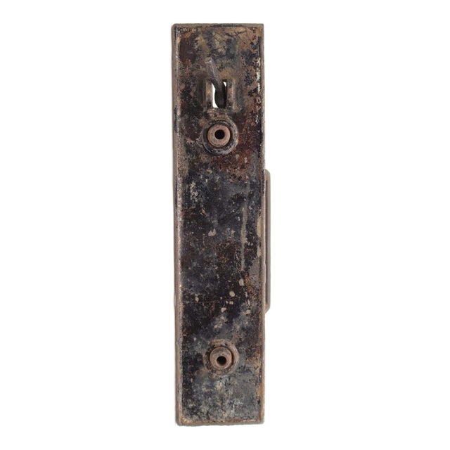 Antique 9.5 In. Cast Iron Aesthetic Thumb Latch Door Pull For Sale - Image 6 of 6