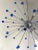 Murano Contemporary Blue “Star” Murano Glass Sputnik Chandelier For Sale - Image 4 of 11