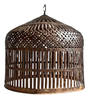 Vintage Iron Cage Industrial Pendant Light