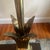 1970s Rembrandt Lamp Company Hollywood Regency Brass Palm Leaf Torchiere Table Lamps With Original Shades - a Pair For Sale - Image 11 of 12