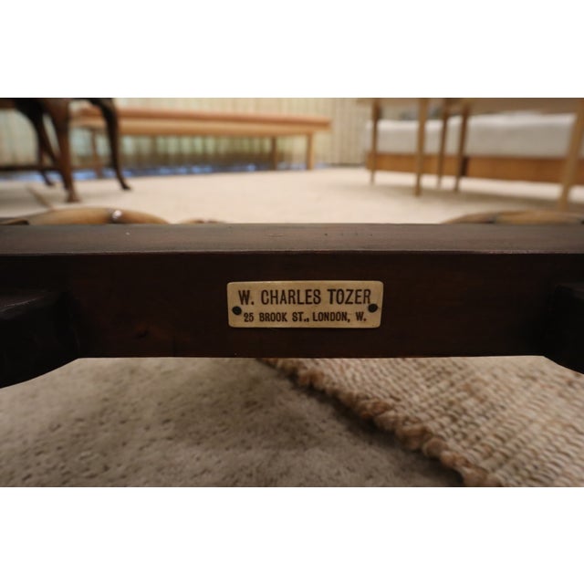 8 Fantastic Charles Tozer Walnut Burl English Queen Anne Reproduction Dining Chairs For Sale - Image 13 of 15