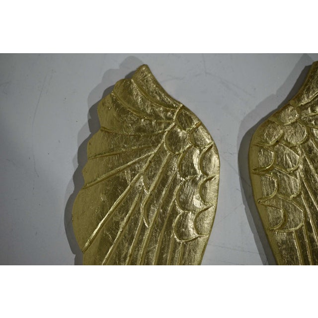Vintage Carved Gilt Wood Angel Wings - a Pair | Chairish