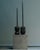 Set of 2 matek stria candleholders in recycled composite by project materia. Designed by sophie dries. Dimensions: ø 17 x...