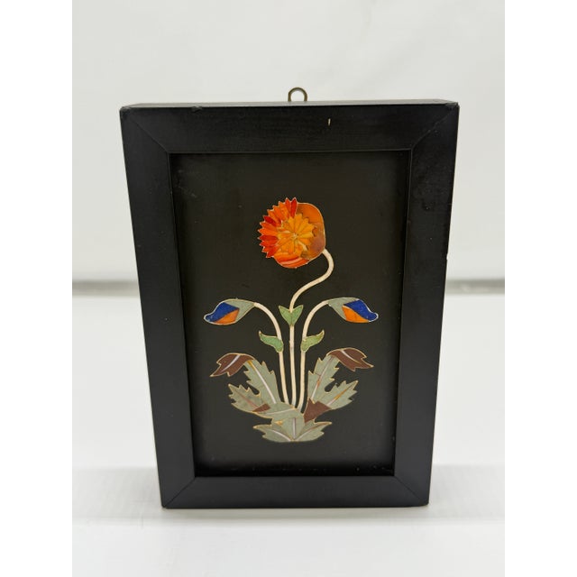 Grand Tour Antique Italian Grand Tour Style Pietra Dura Floral Panel, For Sale - Image 3 of 6