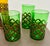 1970s VTG Felipe Derflinger Handblown Amber & Green Brutalist Caged Tumblers, Set of 5 For Sale - Image 5 of 10
