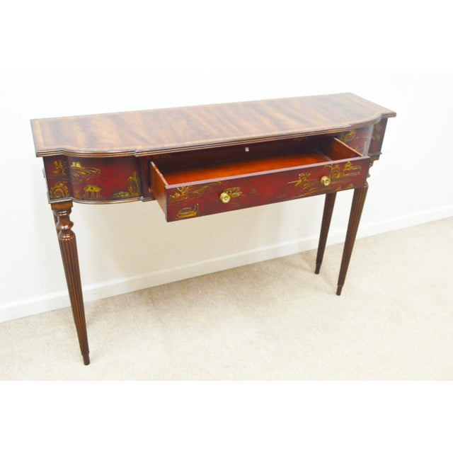 Maitland Smith Hand Painted Console Table For Sale - Image 10 of 13