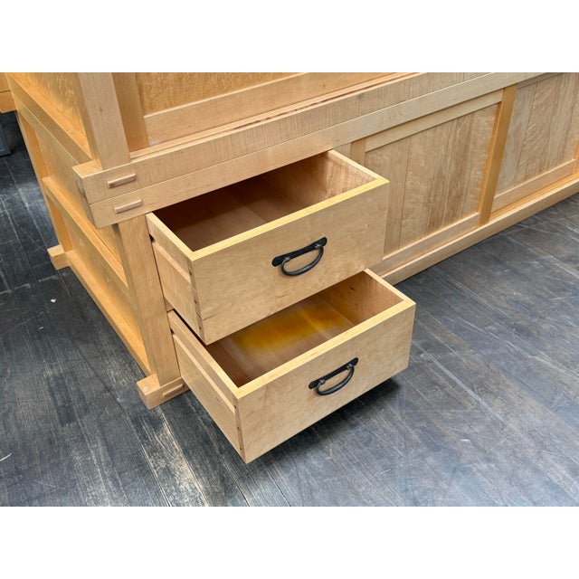 Berkeley Mills Maple Audio/Visual Tansu Cabinet For Sale - Image 10 of 12