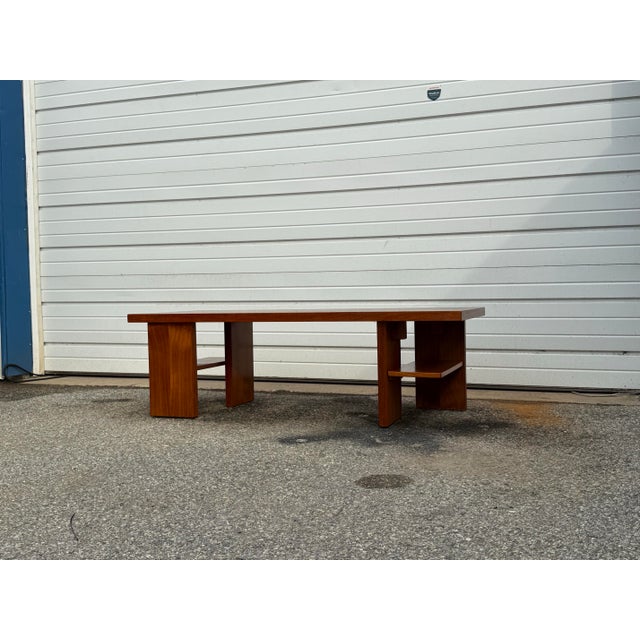 Danish/Scandanavian Modern Teak Multi Level Coffee Table For Sale - Image 4 of 12