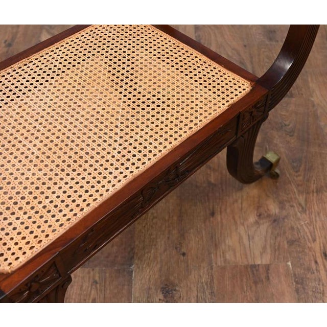 Regency Window Seat Stool in Mahogany, 1930 For Sale - Image 4 of 5