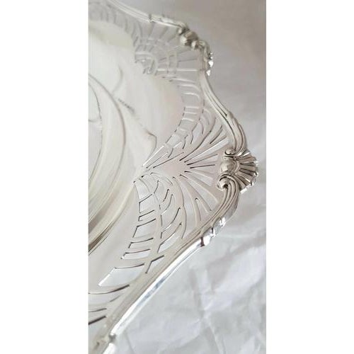 Vintage Sterling Silver Cake Stand from Selfridge & Co, 1940 For Sale - Image 9 of 14