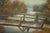 Allan Rutherford Wilber Original Artist Signed "River Walk" Oil Painting on Canvas in Carved Giltwood Frame For Sale In South Bend - Image 6 of 14